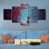 Touhou - Abstract 5 Panel Canvas Art Wall Decor