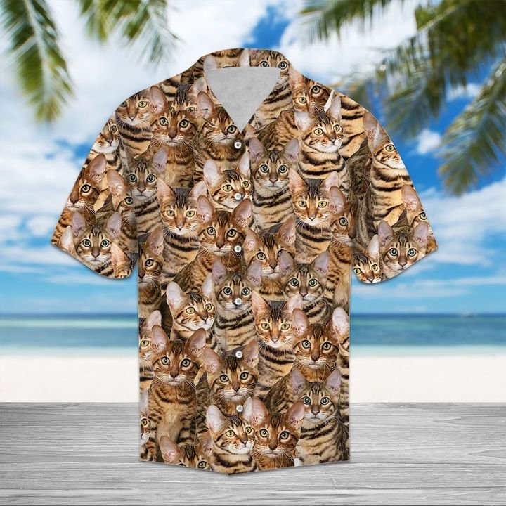 Toyger Hawaiian Shirt Summer Button Up Toyger Hawaiian Shirt Summer Button Up