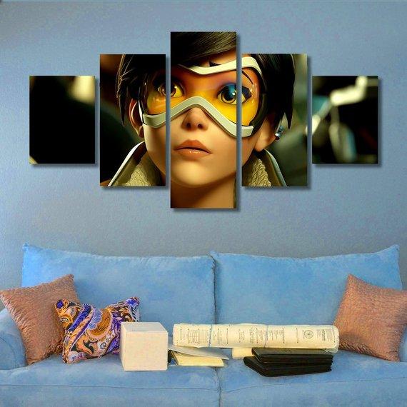Tracer - Cartoon 5 Panel Canvas Art Wall Decor Tracer - Cartoon 5 Panel Canvas Art Wall Decor