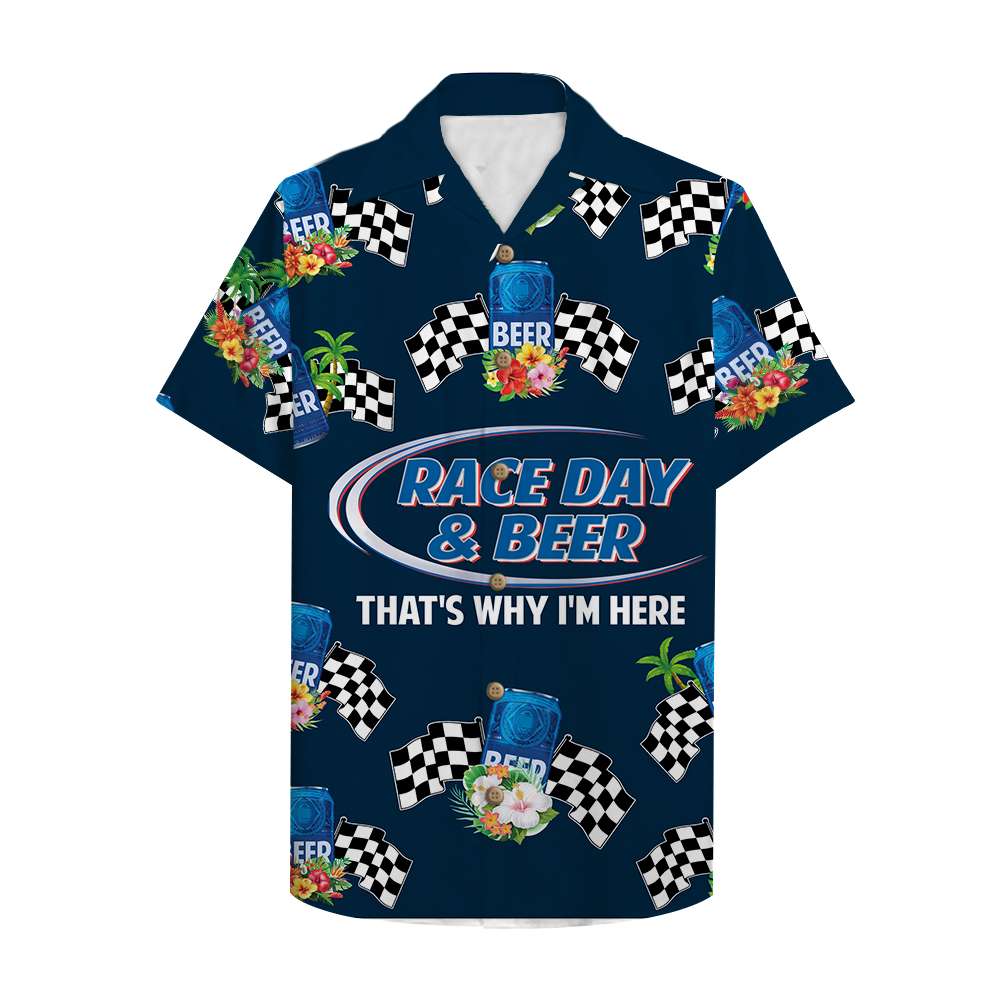 Track Racing Race Day And Beer Hawaiian Shirt Track Racing Race Day And Beer Hawaiian Shirt