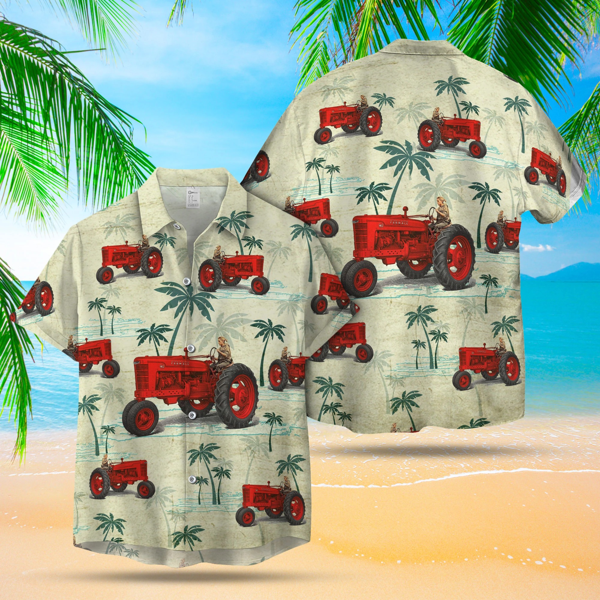 Tractor Coconut Vintage Hawaiian Shirt Tractor Coconut Vintage Hawaiian Shirt
