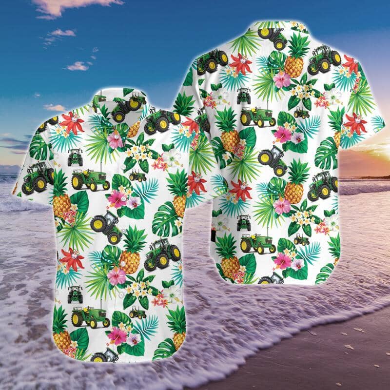 Tractor Hawaiian Shirt Summer Button Up Tractor Hawaiian Shirt Summer Button Up