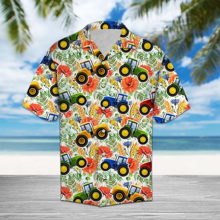Tractor Lovers Hawaiian Shirt Summer Button Up Tractor Lovers Hawaiian Shirt Summer Button Up