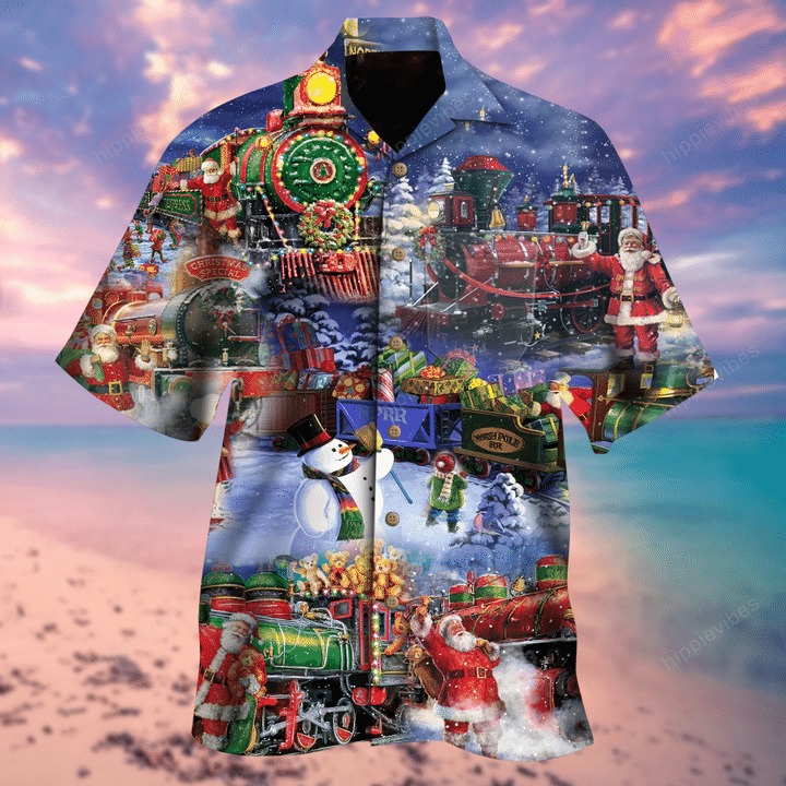 Train To Christmas Hawaiian Shirt Train To Christmas Hawaiian Shirt
