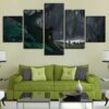 Trees And Cave - Nature 5 Panel Canvas Art Wall Decor
