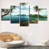 Trees Mountain 01 - Nature 5 Panel Canvas Art Wall Decor