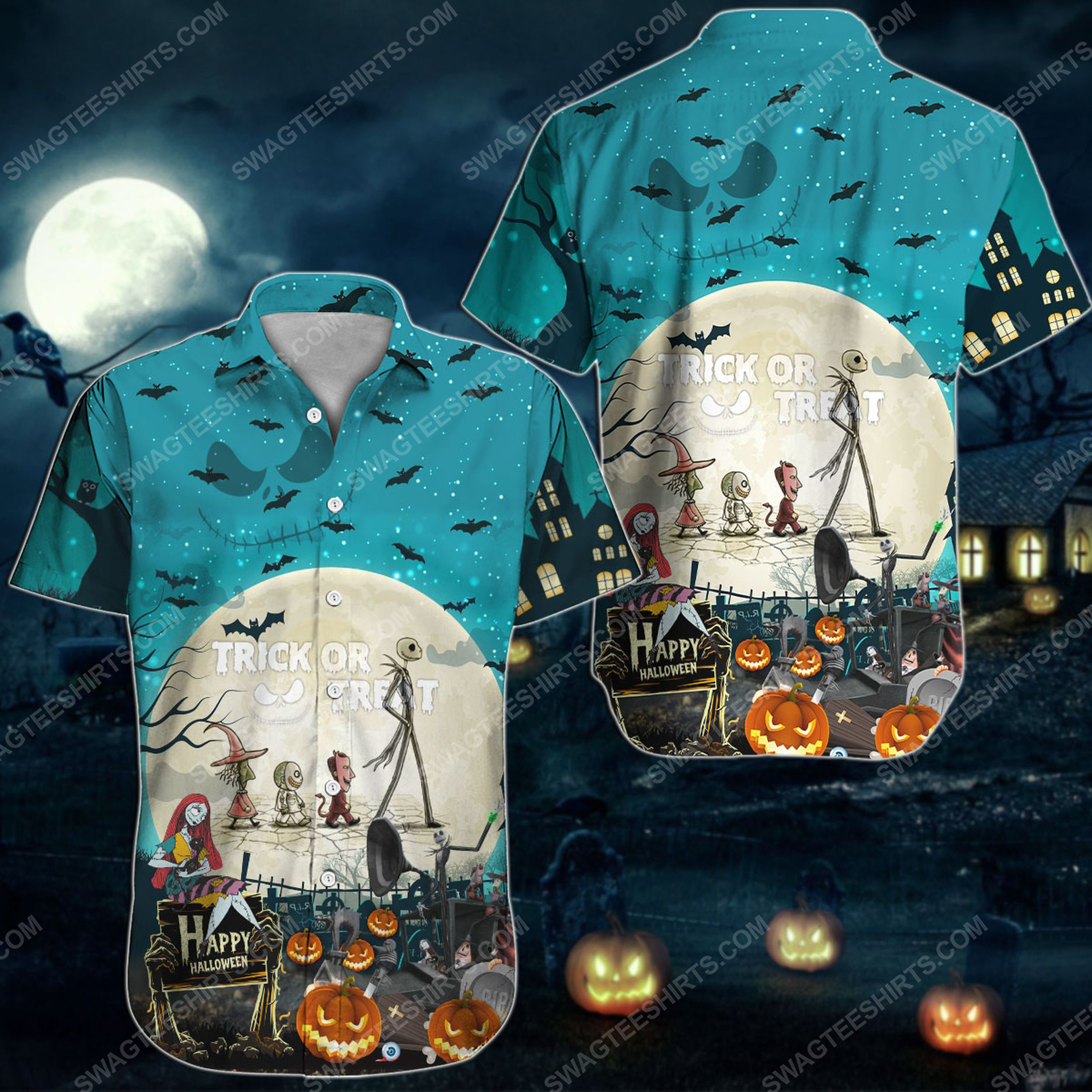 Trick Or Treat Happy Halloween All Over Print Hawaiian Shirt Trick Or Treat Happy Halloween All Over Print Hawaiian Shirt