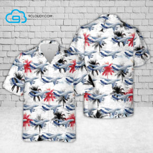 Tropical Airbus A380 Full Print Hawaiian Shirt
