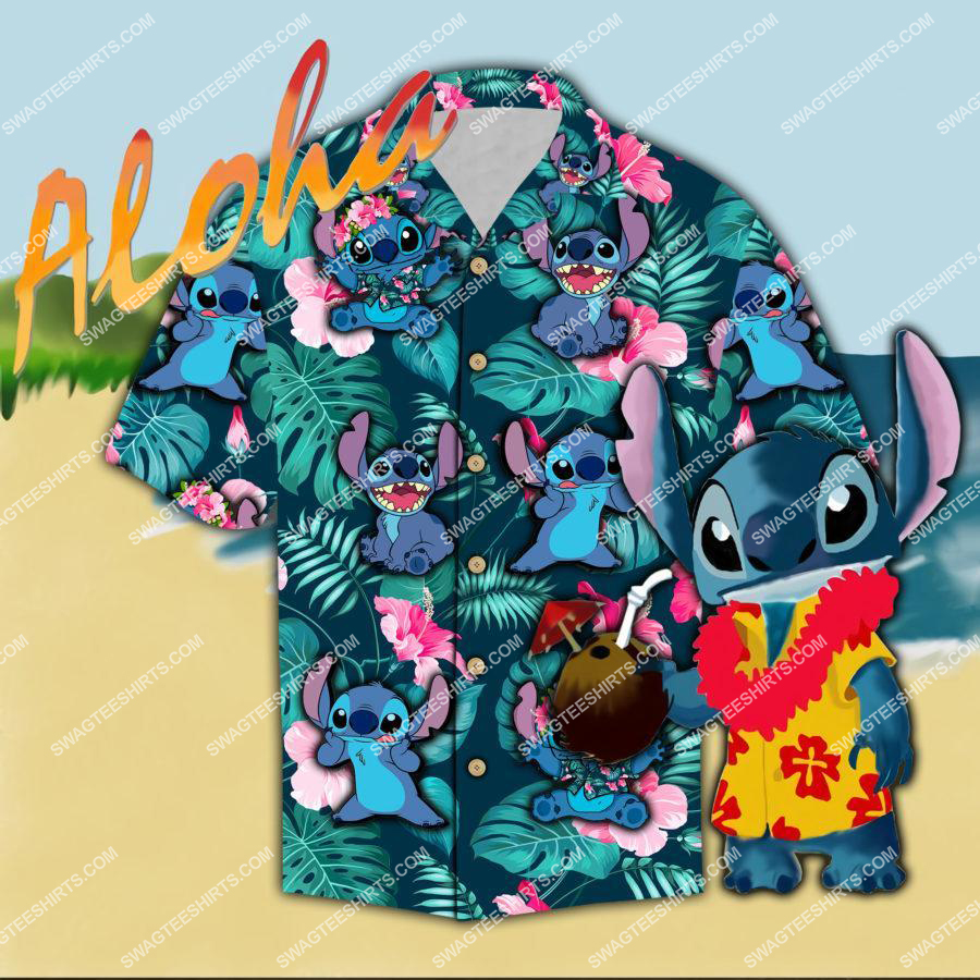 Tropical Aloha Stitch All Over Print Hawaiian Shirt Tropical Aloha Stitch All Over Print Hawaiian Shirt
