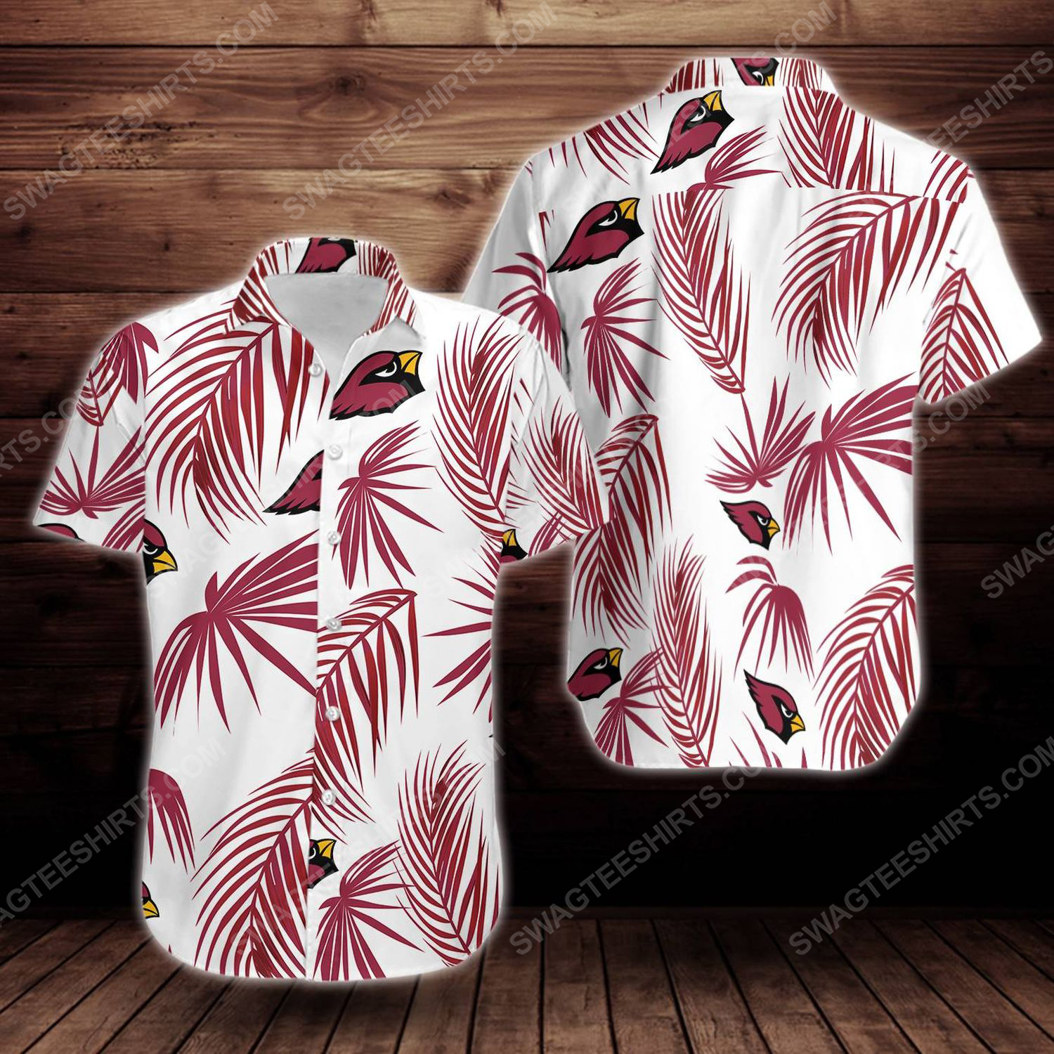 Tropical Arizona Cardinals Short Sleeve Hawaiian Shirt Tropical Arizona Cardinals Short Sleeve Hawaiian Shirt