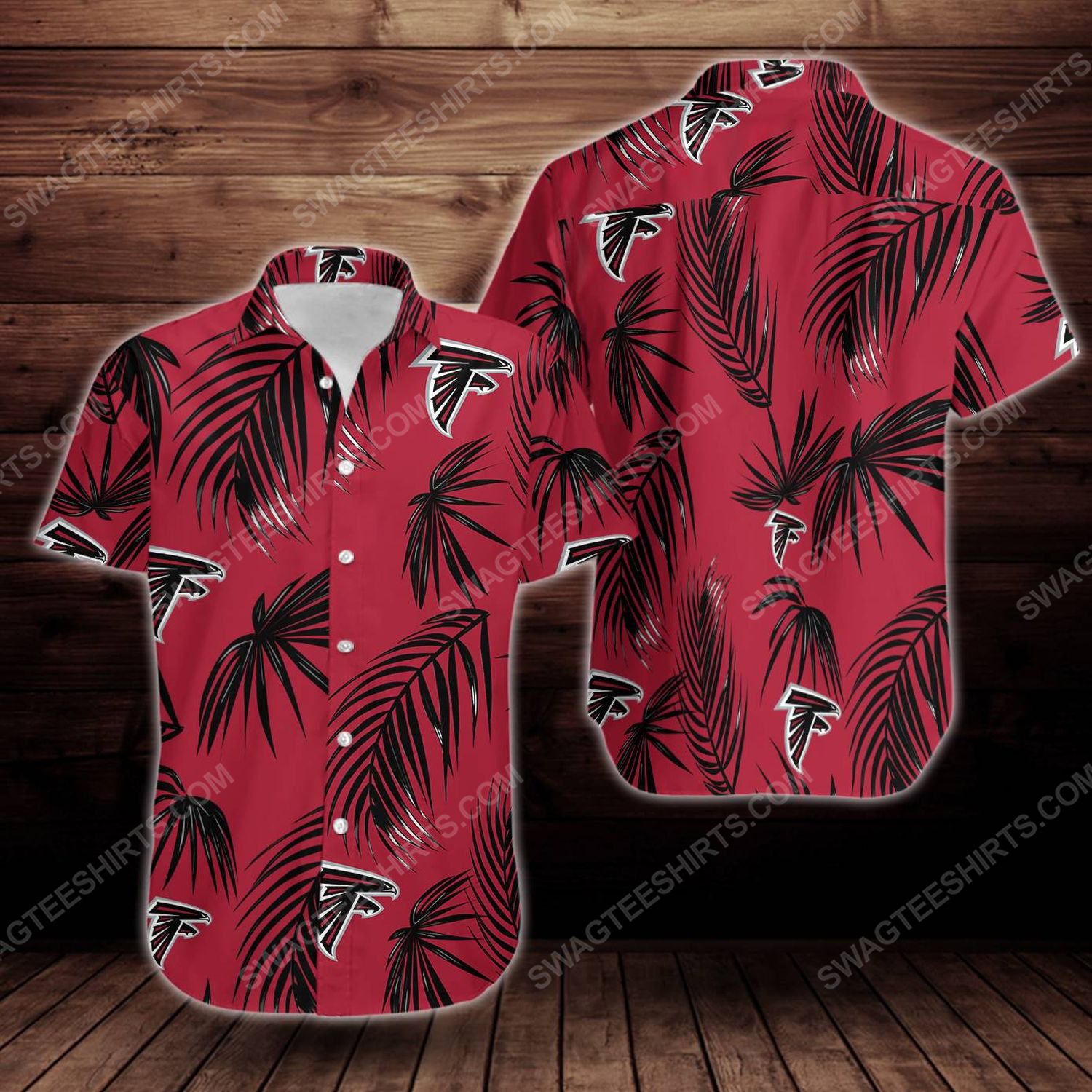 Tropical Atlanta Falcons Short Sleeve Hawaiian Shirt Tropical Atlanta Falcons Short Sleeve Hawaiian Shirt