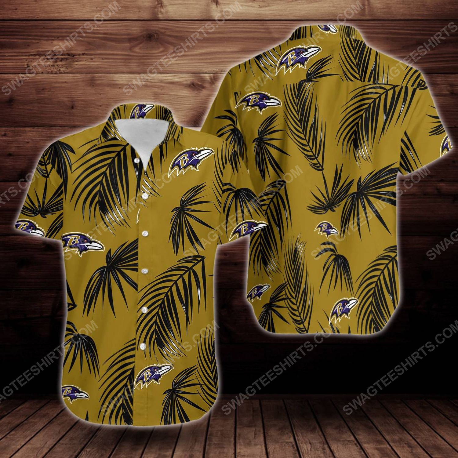 Tropical Baltimore Ravens Short Sleeve Hawaiian Shirt Tropical Baltimore Ravens Short Sleeve Hawaiian Shirt