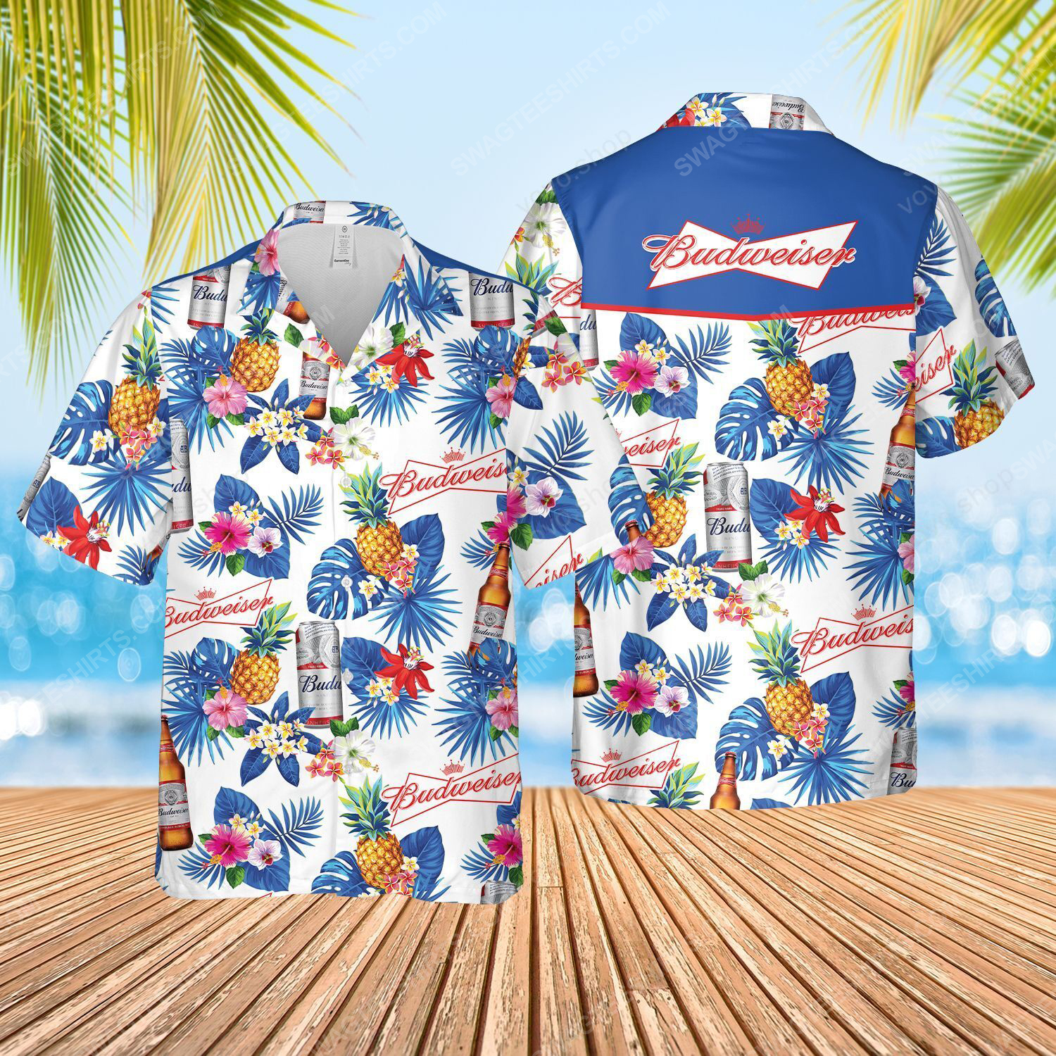 Tropical Budweiser Beer Full Printed Hawaiian Shirt Tropical Budweiser Beer Full Printed Hawaiian Shirt