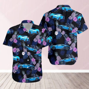 Tropical Bugatti Car Short Sleeve Hawaiian Shirt
