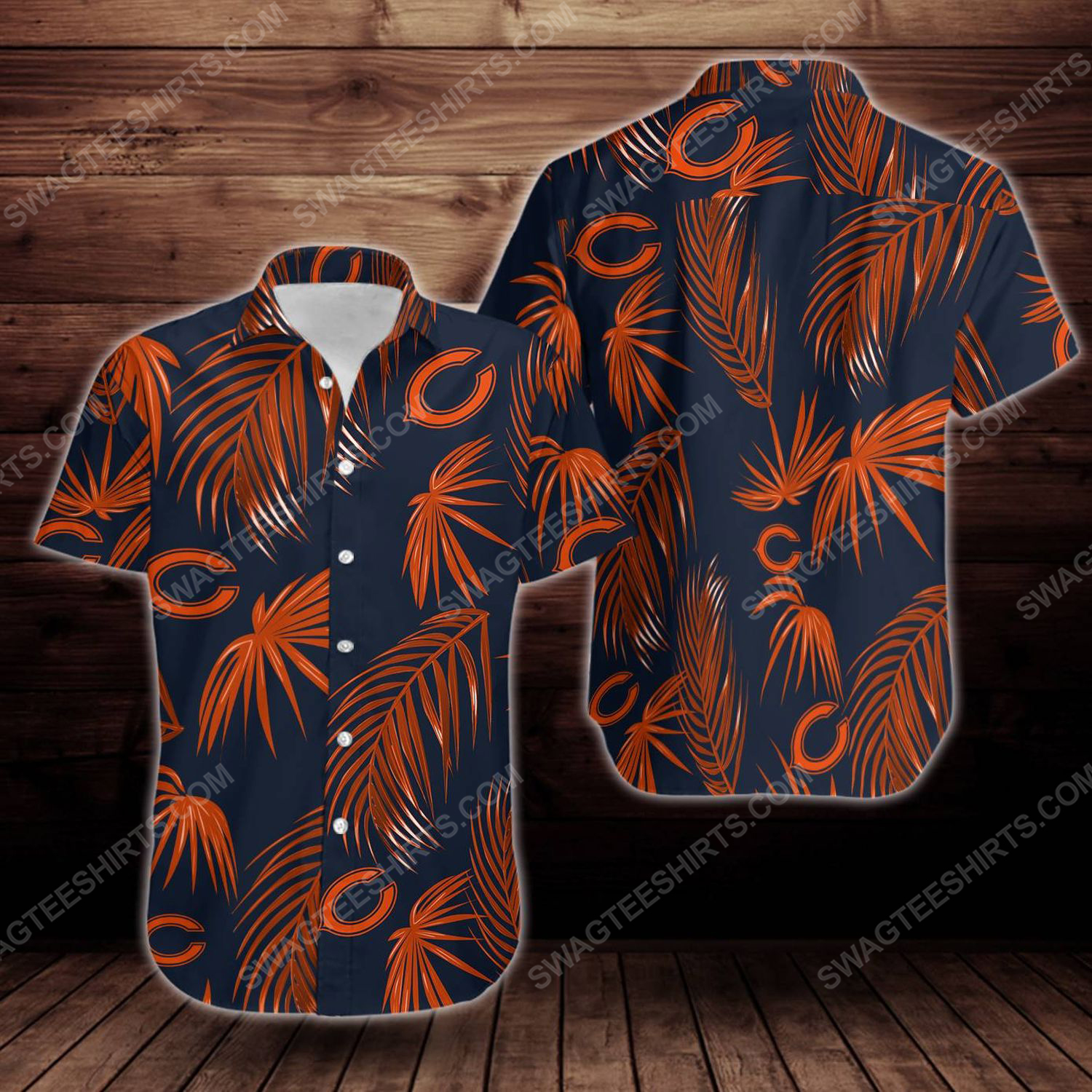 Tropical Chicago Bears Short Sleeve Hawaiian Shirt Tropical Chicago Bears Short Sleeve Hawaiian Shirt