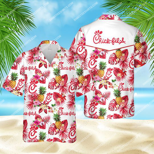 Tropical Chick-Fil-A All Over Print Hawaiian Shirt Tropical Chick-Fil-A All Over Print Hawaiian Shirt