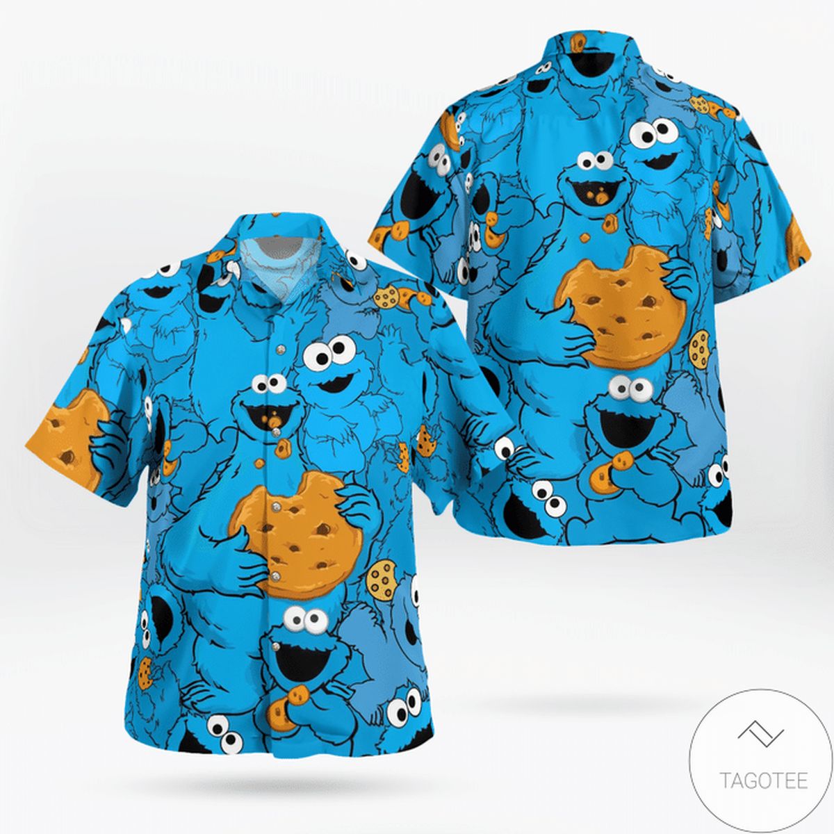 Tropical Cookie Monster Hawaiian Shirt Tropical Cookie Monster Hawaiian Shirt