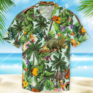 Tropical Dinosaur Lover All Over Printed Hawaiian Shirt