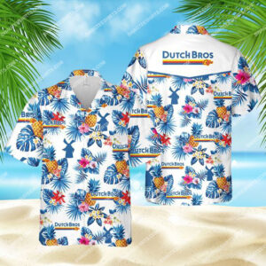Tropical Dutch Bros Coffee All Over Print Hawaiian Shirt