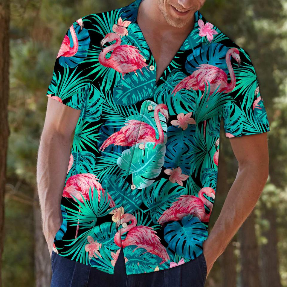 Tropical Flamingo Hawaiian Shirt Tropical Flamingo Hawaiian Shirt