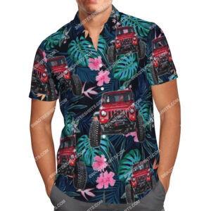 Tropical Floral Jeep All Over Printed Hawaiian Shirt