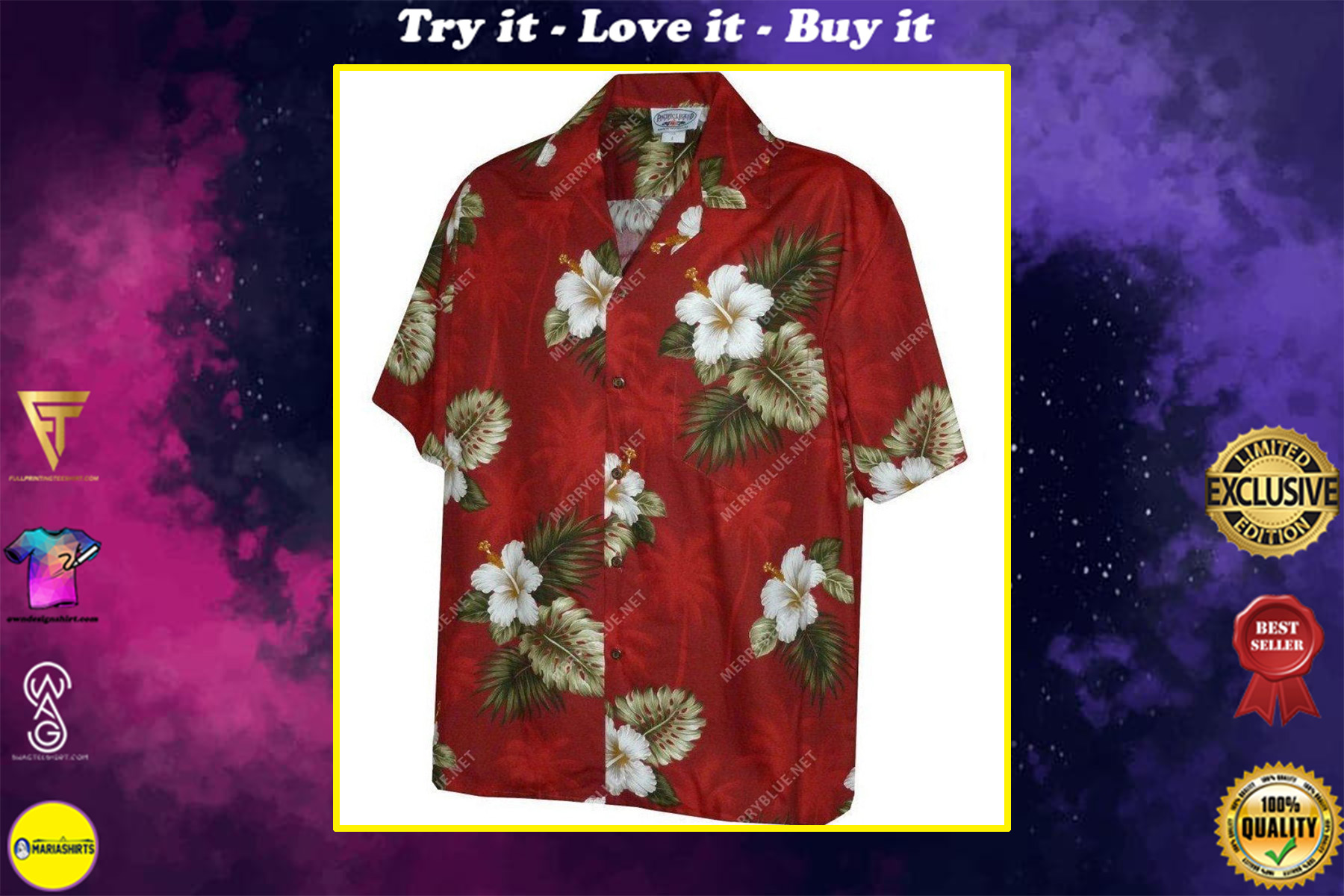 Tropical Flower Full Printing Hawaiian Shirt Tropical Flower Full Printing Hawaiian Shirt