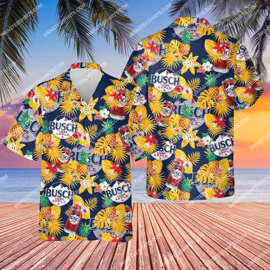 Tropical Fruit Busch Light Apple Beer All Over Print Hawaiian Shirt Tropical Fruit Busch Light Apple Beer All Over Print Hawaiian Shirt