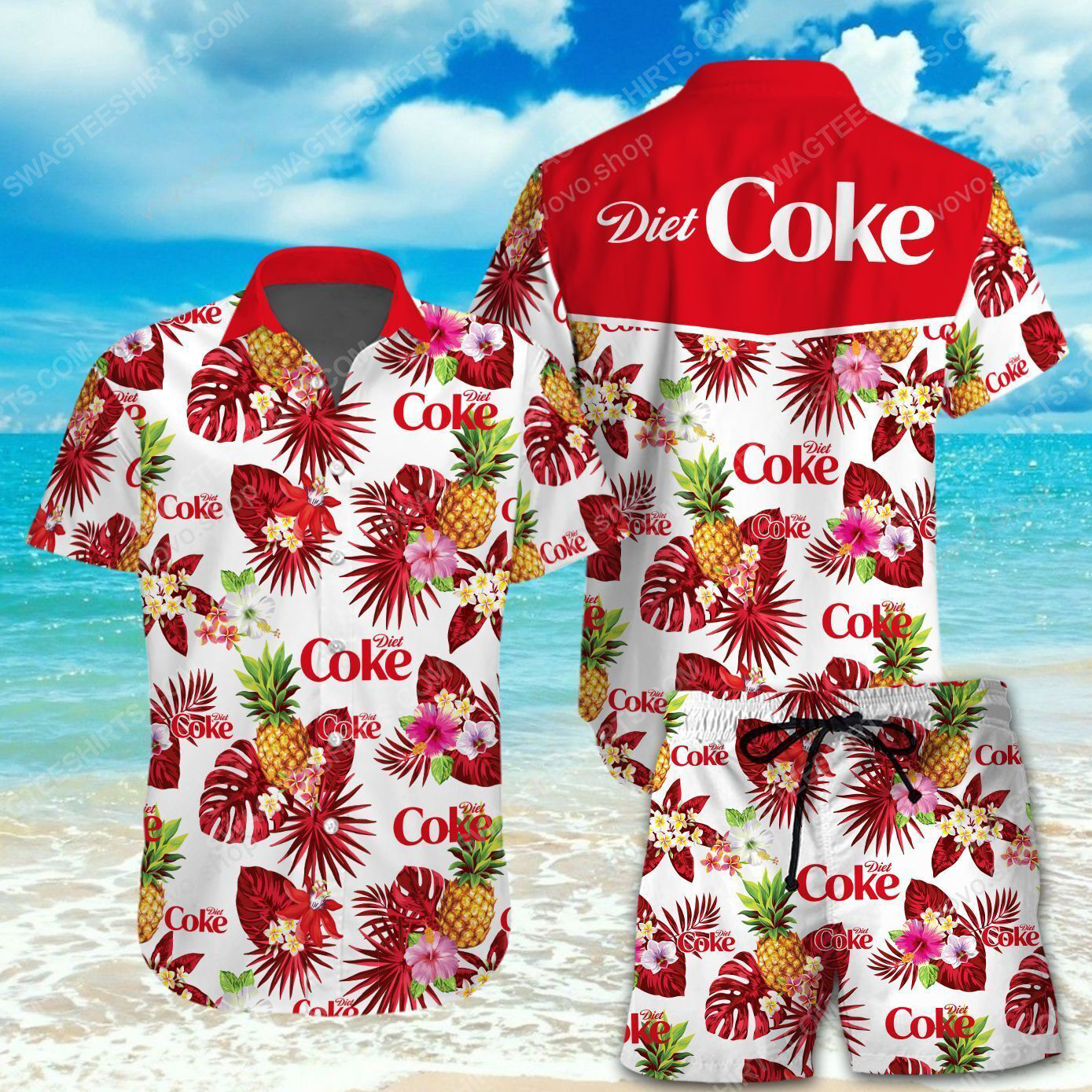 Tropical Fruit Diet Coke All Over Printing Hawaiian Shirt Tropical Fruit Diet Coke All Over Printing Hawaiian Shirt