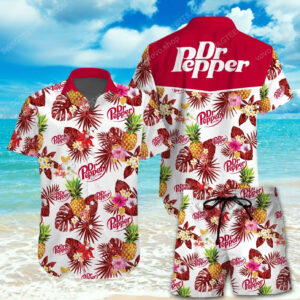 Tropical Fruit Dr Pepper All Over Print Hawaiian Shirt
