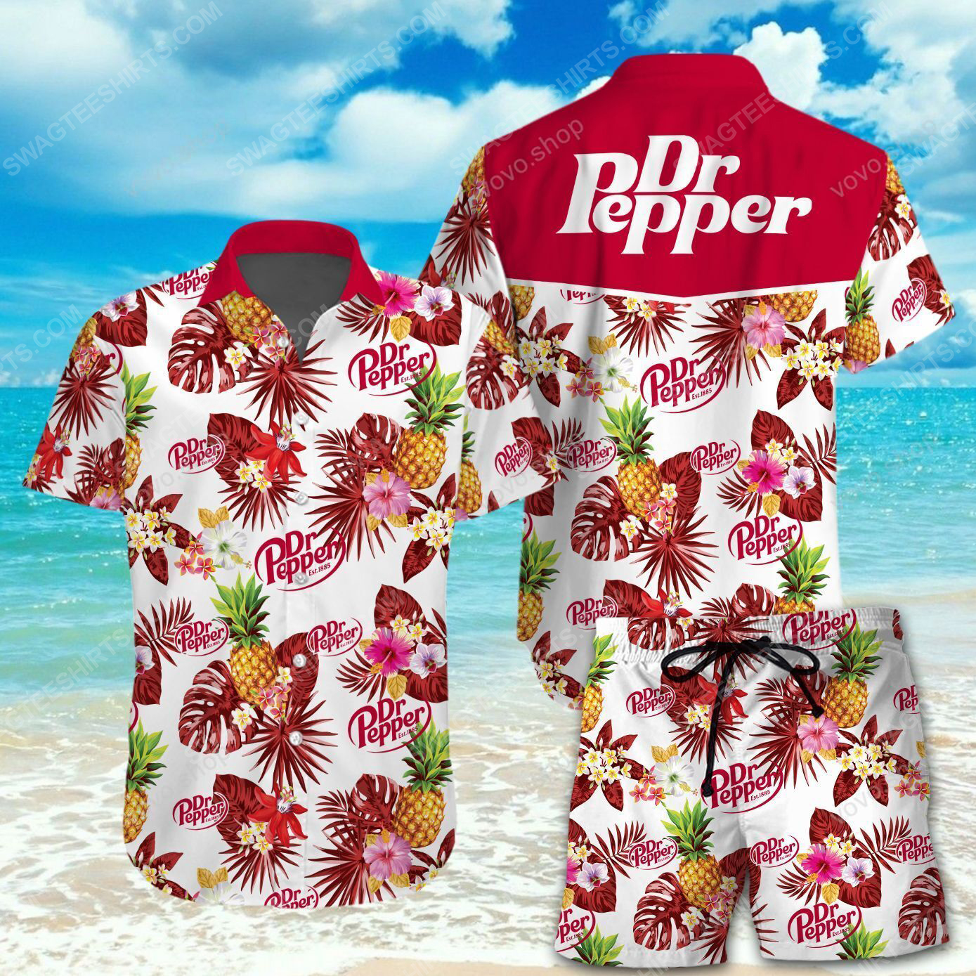 Tropical Fruit Dr Pepper All Over Print Hawaiian Shirt Tropical Fruit Dr Pepper All Over Print Hawaiian Shirt