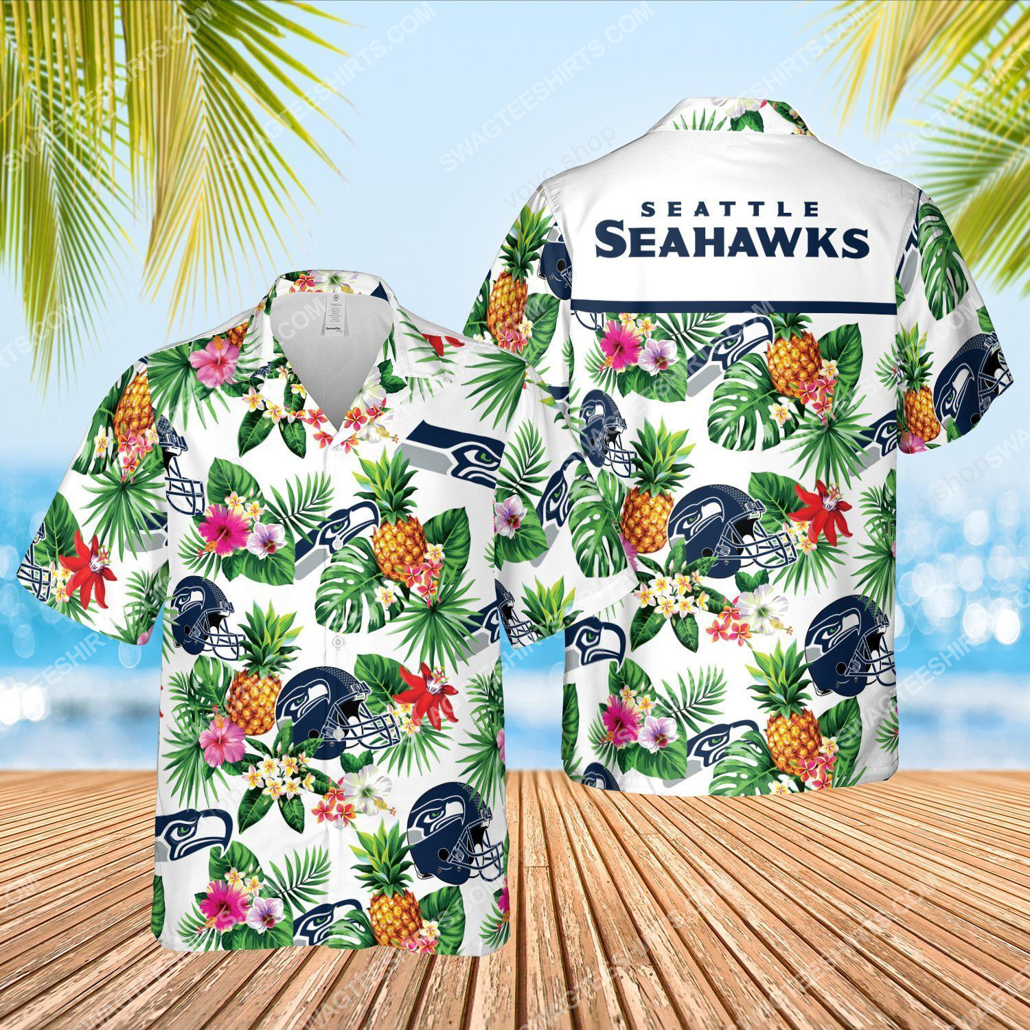 Tropical Fruit Seattle Seahawks Full Printed Hawaiian Shirt Tropical Fruit Seattle Seahawks Full Printed Hawaiian Shirt