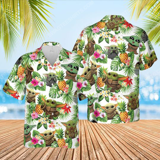 Tropical Fruits Star Wars Baby Yoda Summer Vacation Hawaiian Shirt Tropical Fruits Star Wars Baby Yoda Summer Vacation Hawaiian Shirt