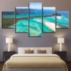 Tropical Island Paradise Flyover - Space 5 Panel Canvas Art Wall Decor
