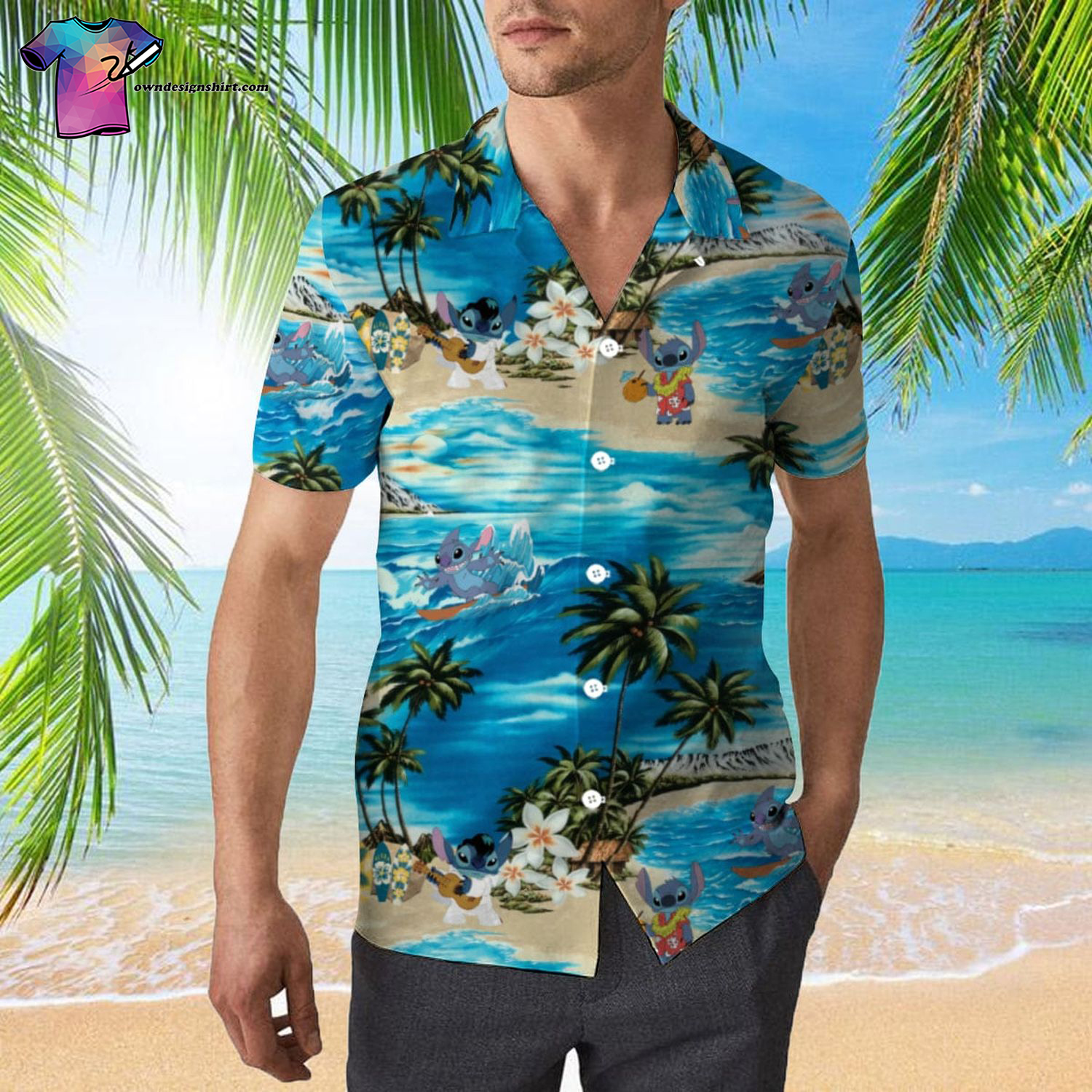 Tropical Lilo And Stitch All Over Print Hawaiian Shirt Tropical Lilo And Stitch All Over Print Hawaiian Shirt