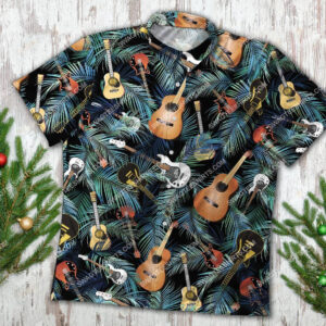 Tropical Music Guitar All Over Printed Hawaiian Shirt