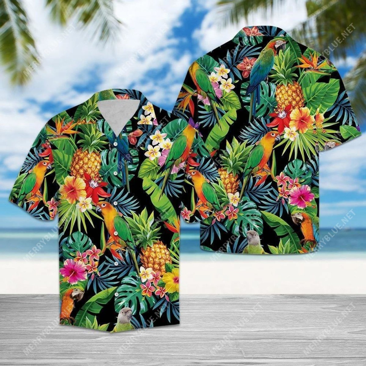 Tropical Parrot All Over Printed Hawaiian Shirt Tropical Parrot All Over Printed Hawaiian Shirt