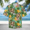 Tropical Pineapple Shetland Sheepdog Hawaiian Shirt Summer Button Up