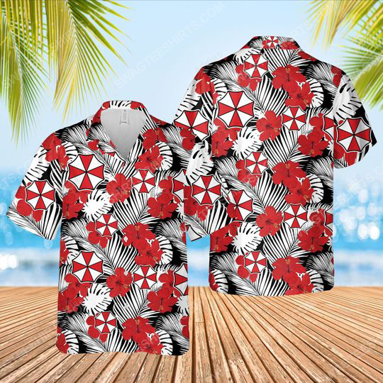 Tropical Resident Evil Umbrella Summer Vacation Hawaiian Shirt Tropical Resident Evil Umbrella Summer Vacation Hawaiian Shirt