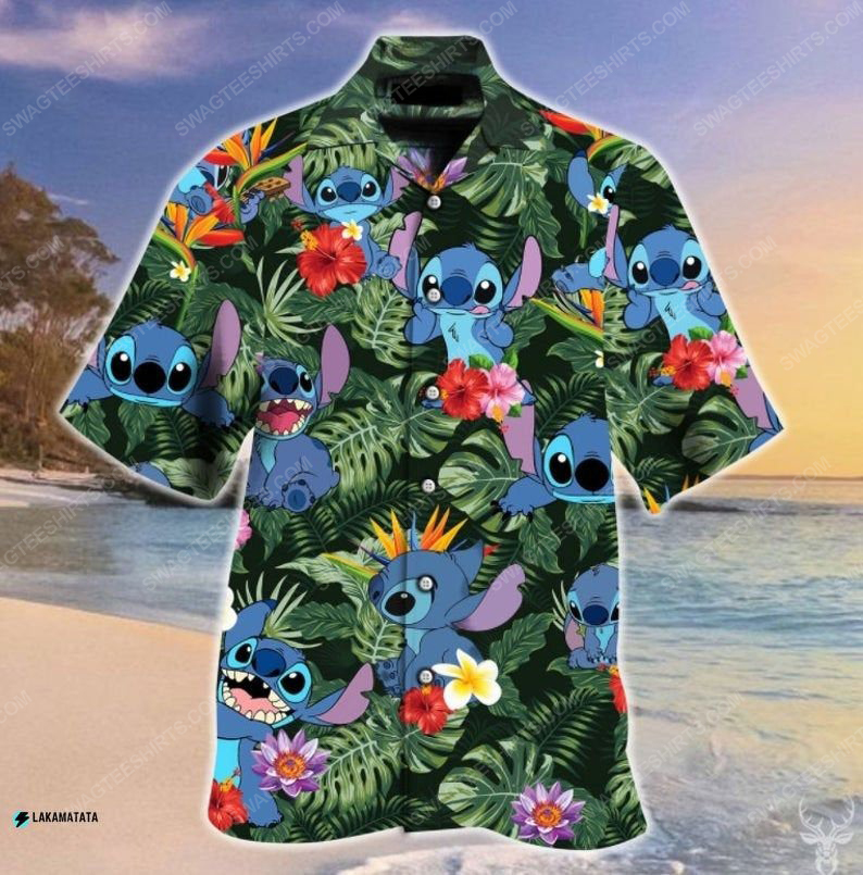 Tropical Stitch Cartoon Movie Disney Hawaiian Shirt Tropical Stitch Cartoon Movie Disney Hawaiian Shirt