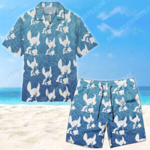 Tropical Stitch Surfing Summer Vacation Hawaiian Shirt
