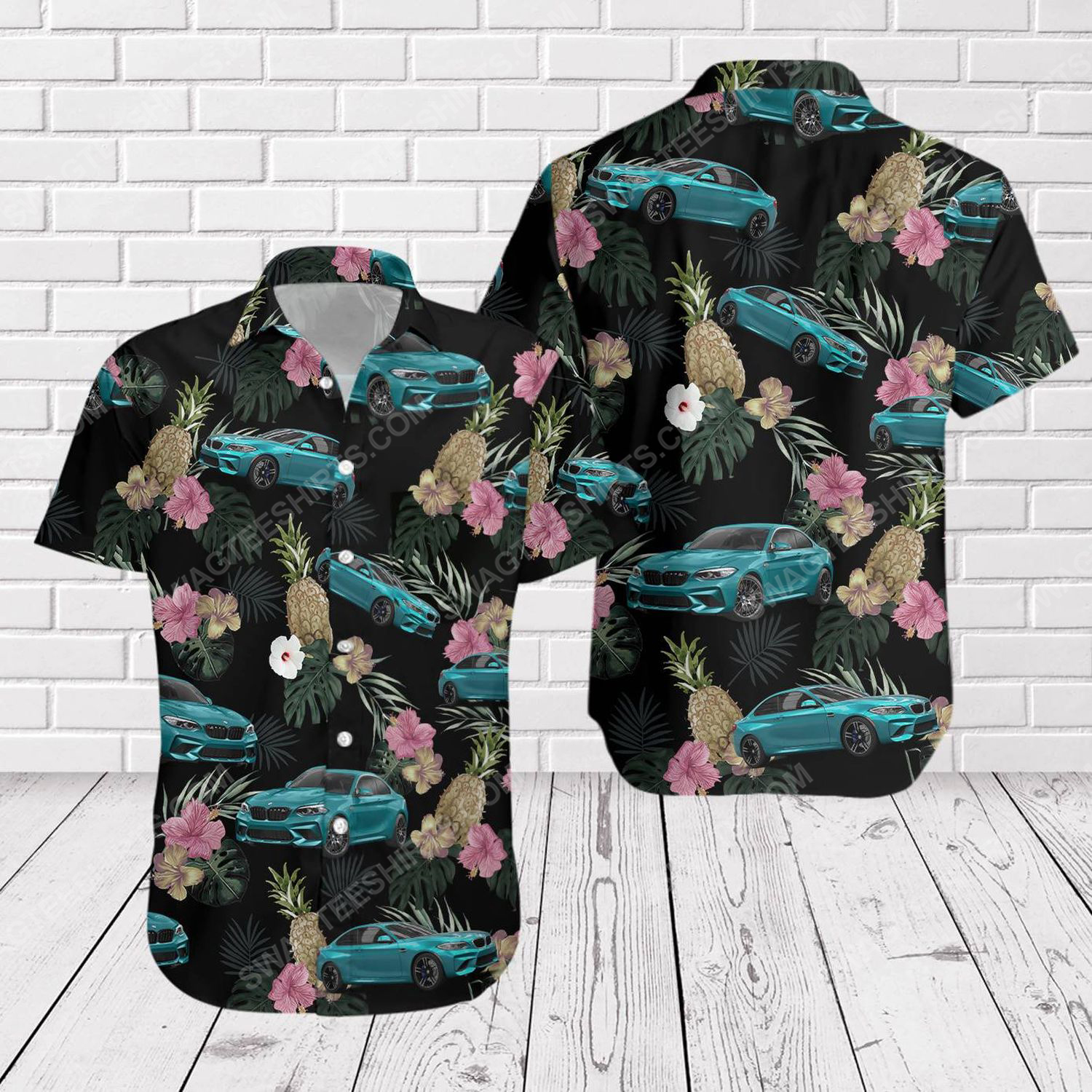 Tropical Summer Bmw Car Short Sleeve Hawaiian Shirt Tropical Summer Bmw Car Short Sleeve Hawaiian Shirt