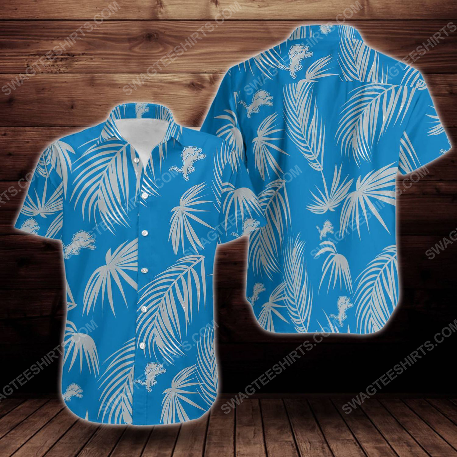 Tropical Summer Detroit Lions Short Sleeve Hawaiian Shirt Tropical Summer Detroit Lions Short Sleeve Hawaiian Shirt
