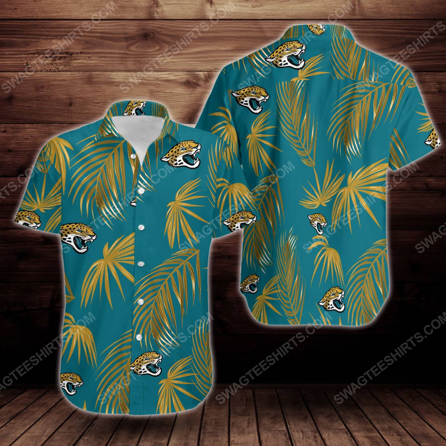 Tropical Summer Jacksonville Jaguars Short Sleeve Hawaiian Shirt Tropical Summer Jacksonville Jaguars Short Sleeve Hawaiian Shirt