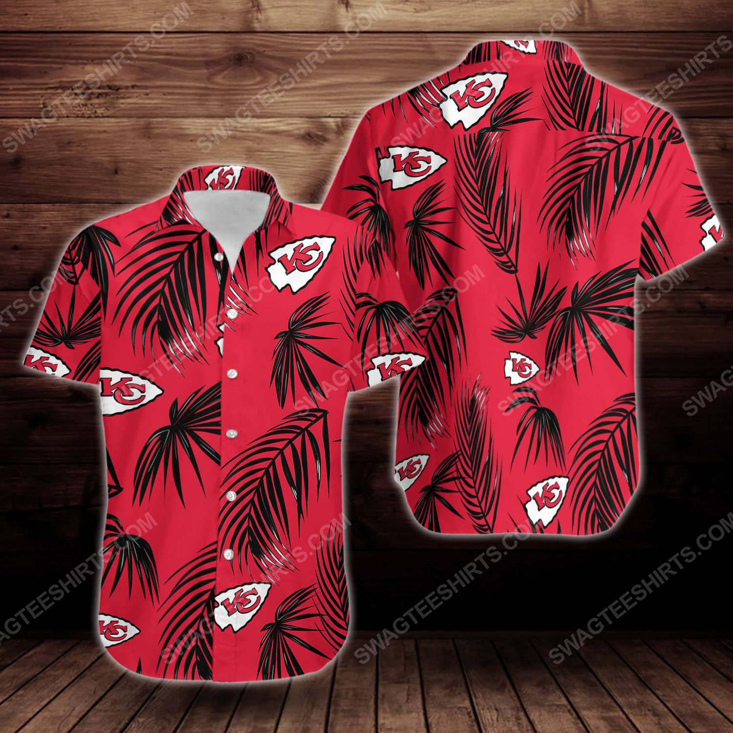 Tropical Summer Kansas City Chiefs Short Sleeve Hawaiian Shirt Tropical Summer Kansas City Chiefs Short Sleeve Hawaiian Shirt