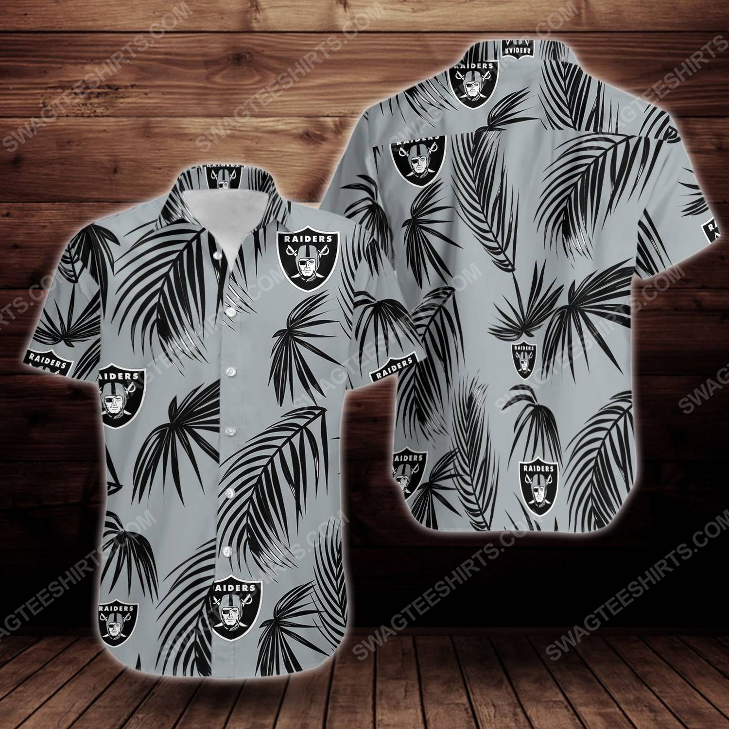 Tropical Summer Las Vegas Raiders Short Sleeve Hawaiian Shirt Tropical Summer Las Vegas Raiders Short Sleeve Hawaiian Shirt