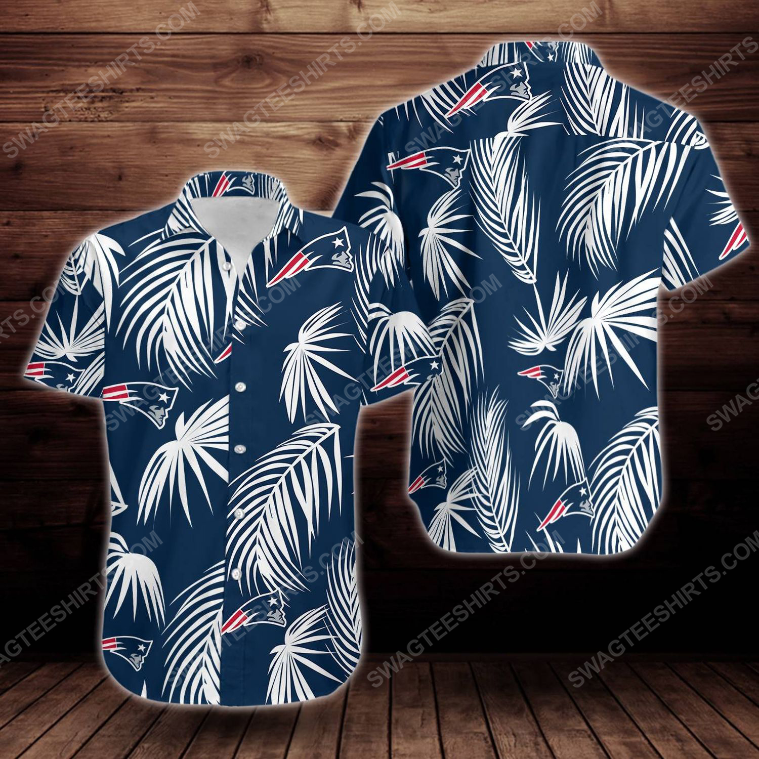 Tropical Summer New England Patriots Short Sleeve Hawaiian Shirt Tropical Summer New England Patriots Short Sleeve Hawaiian Shirt