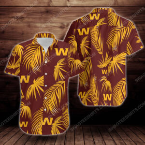Tropical Summer Washington Football Team Short Sleeve Hawaiian Shirt