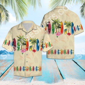 Tropical Surfboard All Over Printed Hawaiian Shirt