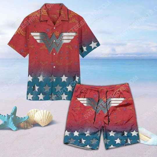 Tropical Wonder Woman Summer Vacation Hawaiian Shirt Tropical Wonder Woman Summer Vacation Hawaiian Shirt