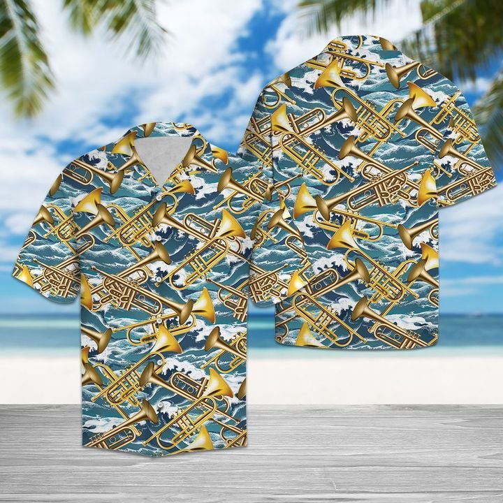 Trumpet For Summer Hawaiian Shirt Summer Button Up Trumpet For Summer Hawaiian Shirt Summer Button Up